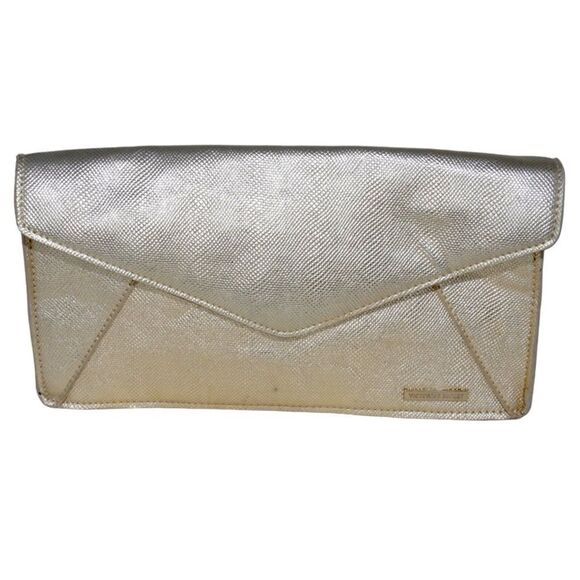 Victoria's Secret Metallic Gold Envelope Style Clutch - Picture 1 of 10